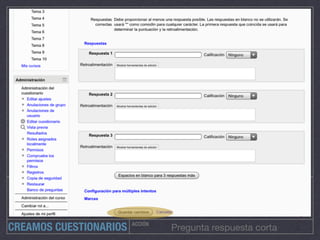 ACCIÓN
Pregunta respuesta cortaCREAMOS CUESTIONARIOS
 