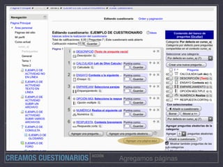 ACCIÓN
Agregamos páginasCREAMOS CUESTIONARIOS
 
