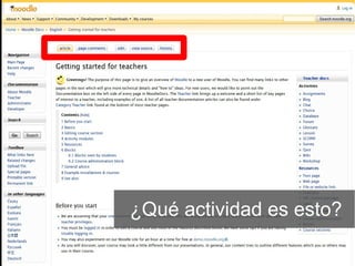 ¿Qué actividad es esto?
 