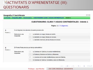 Aplicació d'un entorn virtual d'aprenentatge a l'educació secundària 