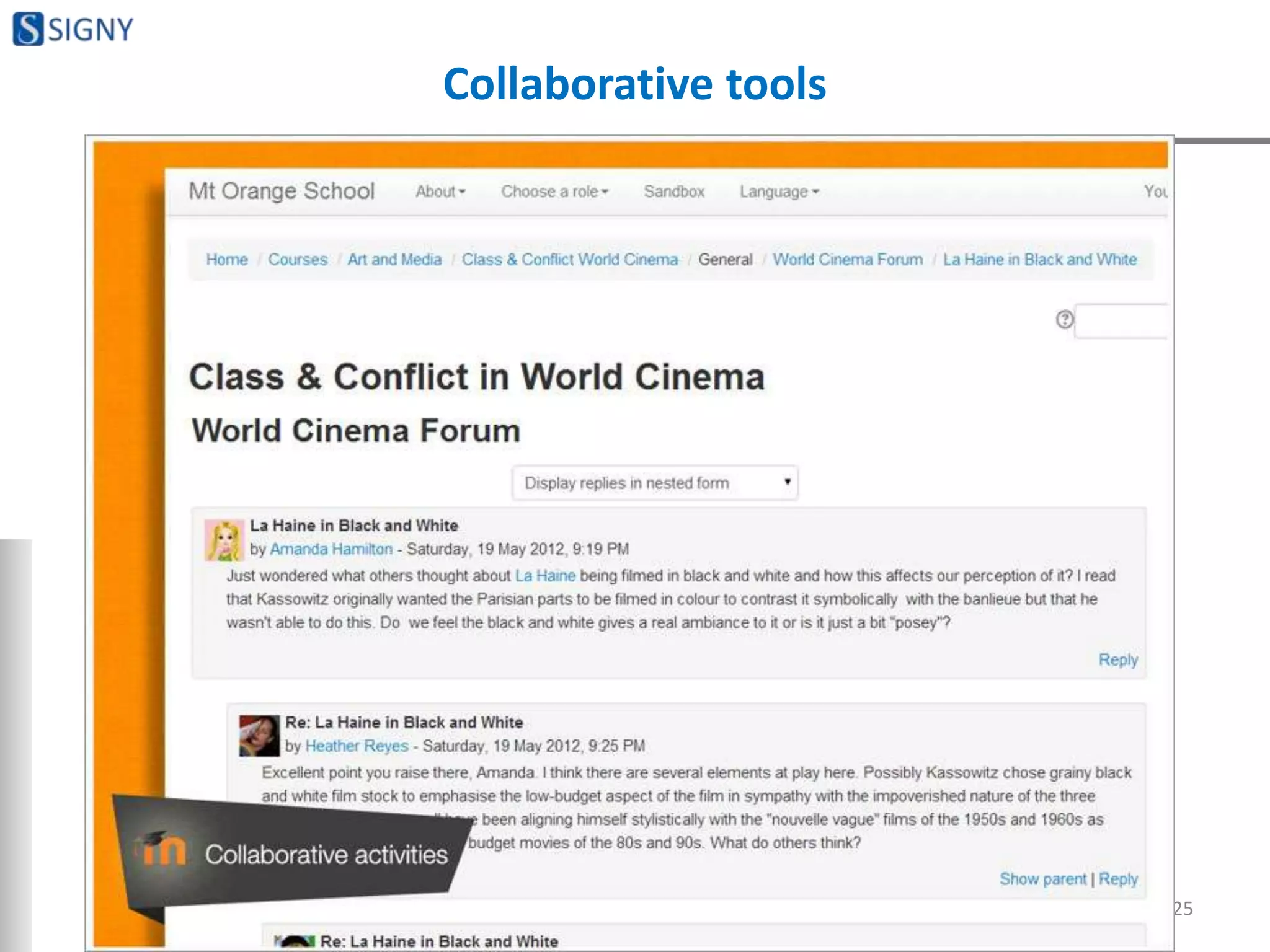 Collaborative tools
25
 