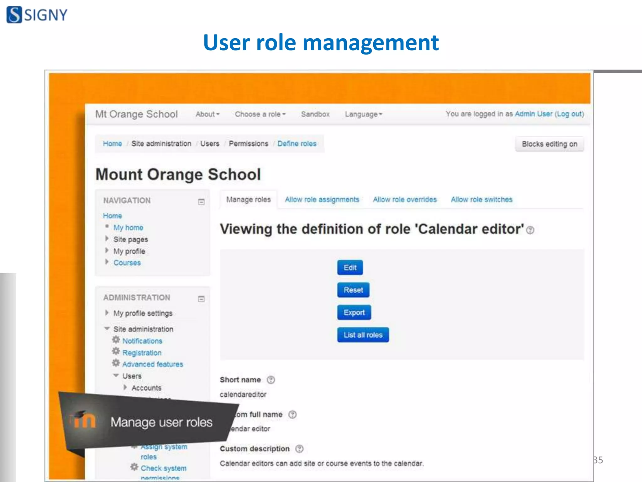 User role management
35
 