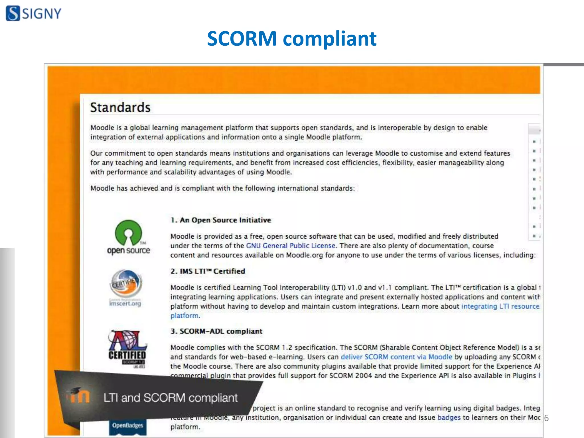 SCORM compliant
36
 