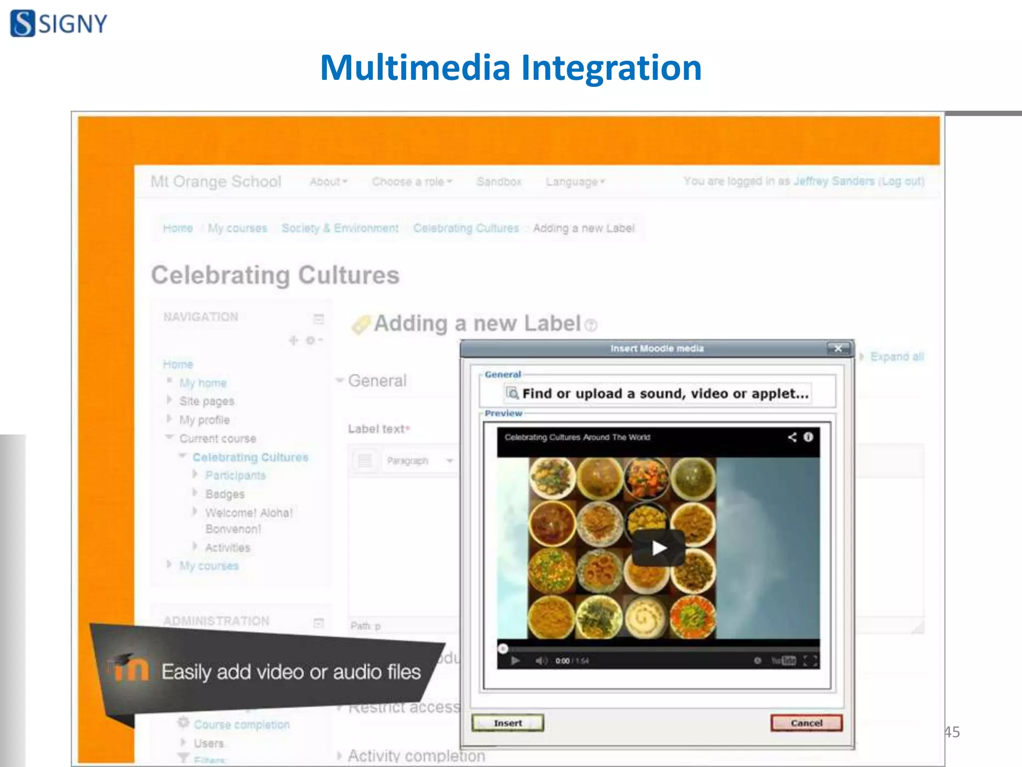 Multimedia Integration
45
 