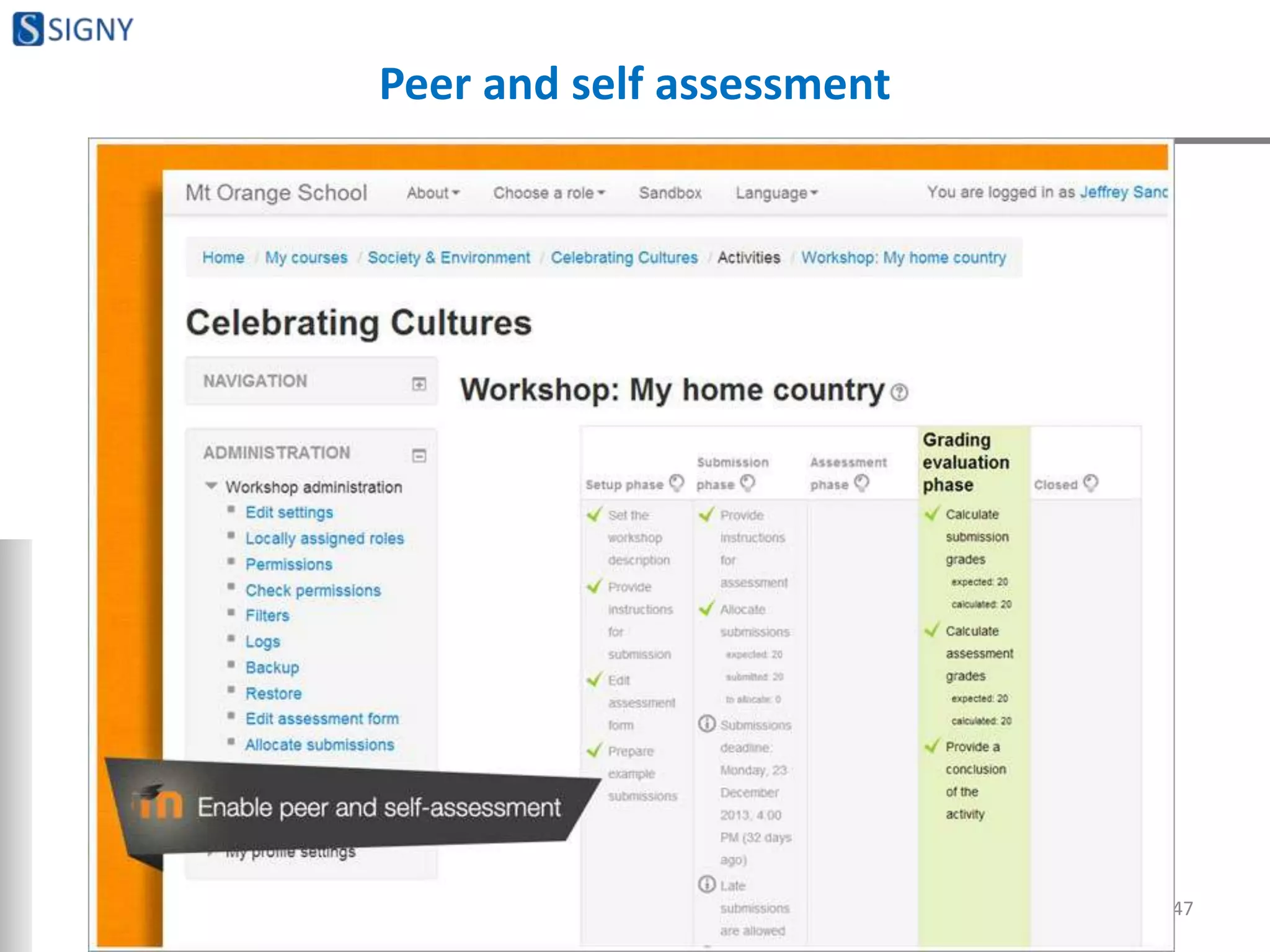 Peer and self assessment
47
 