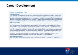 Career Development
 