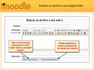 Enlazar un archivo o una página Web 