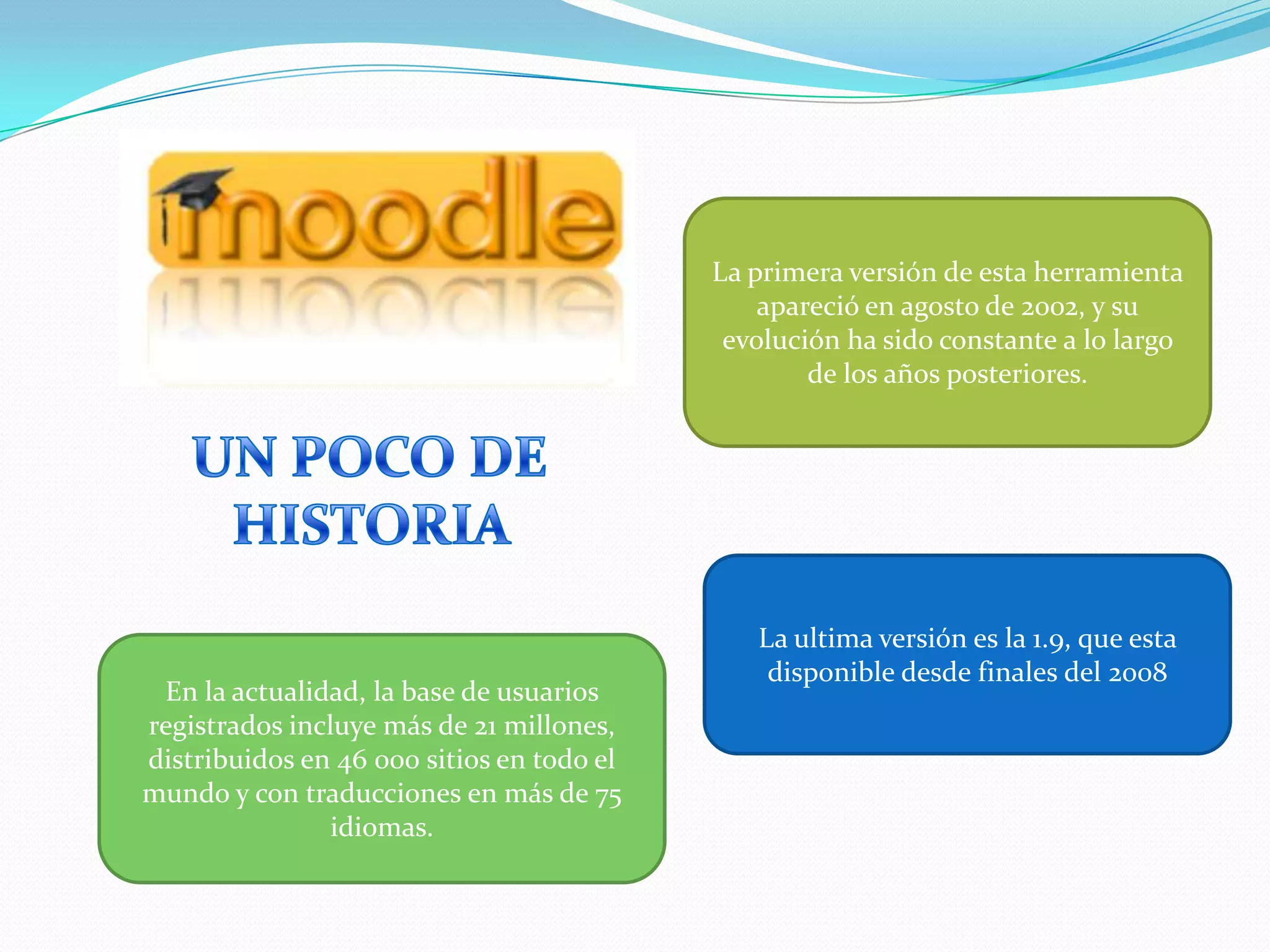 La primera versión de esta herramienta apareció en agosto de 2002, y su evolución ha sido constante a lo largo de los años posteriores. UN POCO DEHISTORIALa ultima versión es la 1.9, que esta disponible desde finales del 2008En la actualidad, la base de usuarios registrados incluye más de 21 millones, distribuidos en 46 000 sitios en todo el mundo y con traducciones en más de 75 idiomas.