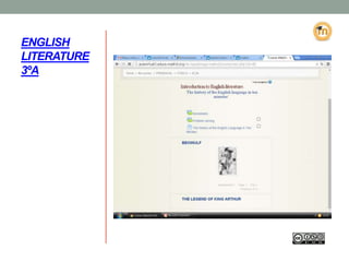 ENGLISH
LITERATURE
3ºA
 