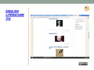 ENGLISH
LITERATURE
3ºA
 