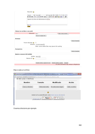 Elija o suba un archivo




Creamos directorio por ejemplo




                                 360
 