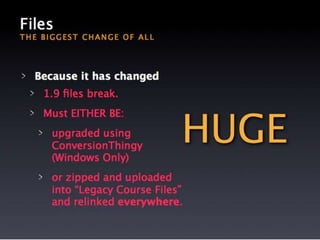 Moodle 2.0 - What You Need to Know