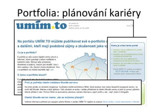 Portfolia: plánování kariéry
 