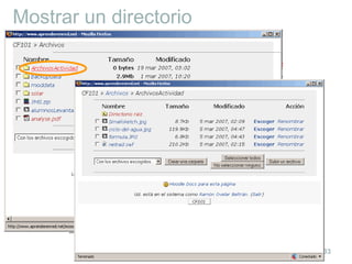Mostrar un directorio 