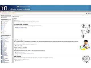 Beispiel: Moodle Aus Kritik an herkömmlichen, repository-zentrierten LMS entstanden Werkzeuge für Kooperation, Feedback etc. 