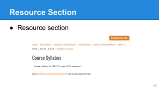 Resource Section
● Resource section
41
 