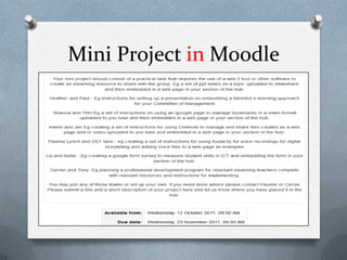 Mini Project in Moodle
 