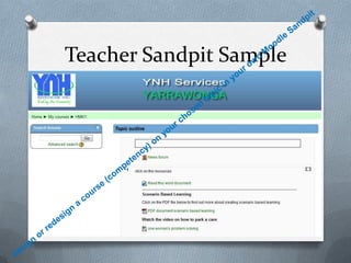 Teacher Sandpit Sample
 