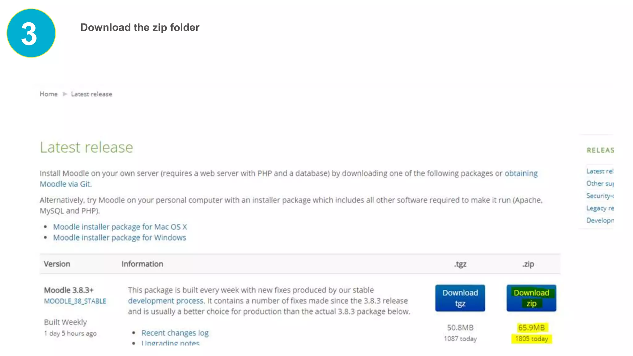 3 Download the zip folder
 