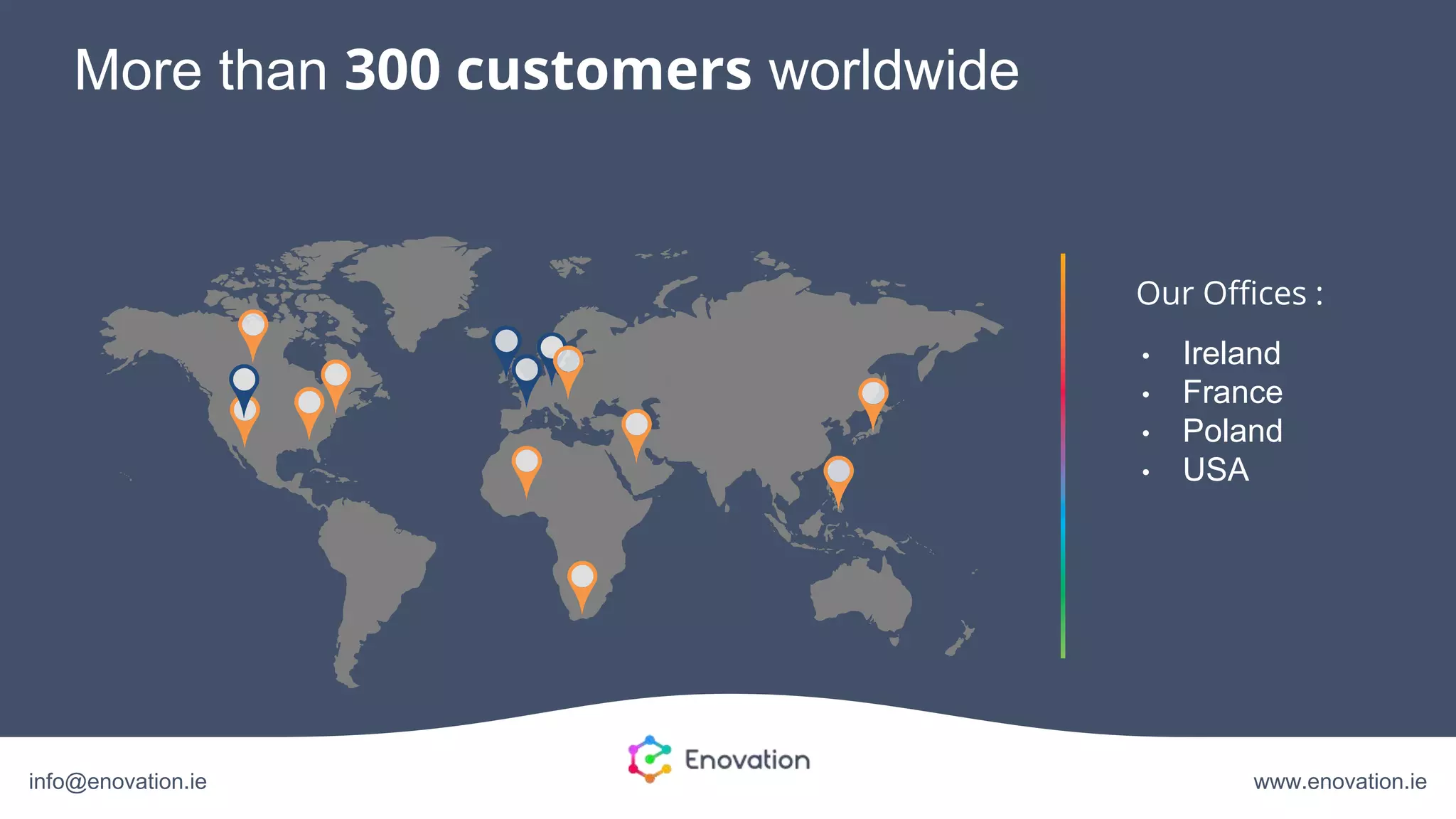 www.enovation.ieinfo@enovation.ie
More than 300 customers worldwide
Our Offices :
• Ireland
• France
• Poland
• USA
 