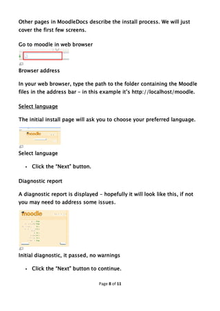 Moodle istallation steps | PDF