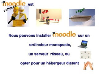 Nous pouvons installer  sur un  ordinateur monoposte, un serveur  réseau, ou  opter pour un hébergeur distant SÛR léger est robuste 