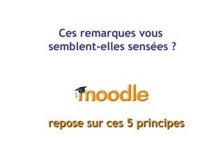 Ces remarques vous  semblent-elles sensées ? repose sur ces 5 principes 