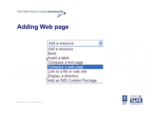 Adding Web page
 