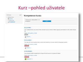 Kurz –pohled uživatele
18. - 19. 10. 2016 37MoodleMoot.cz 2016
 