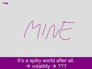 It’s a spiky world after all.   volatility    ??? 