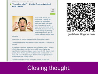 Closing thought. geetabose.blogspot.com 