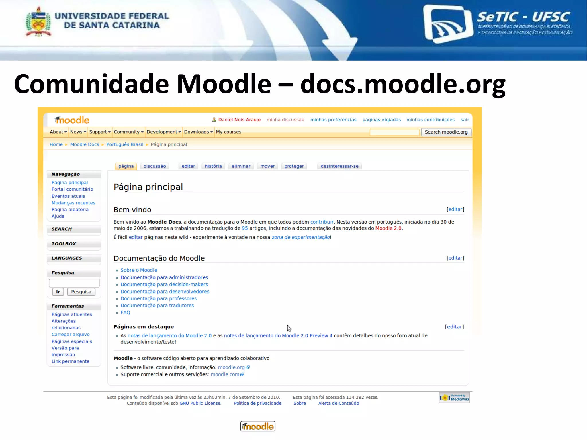 Comunidade Moodle – docs.moodle.org 