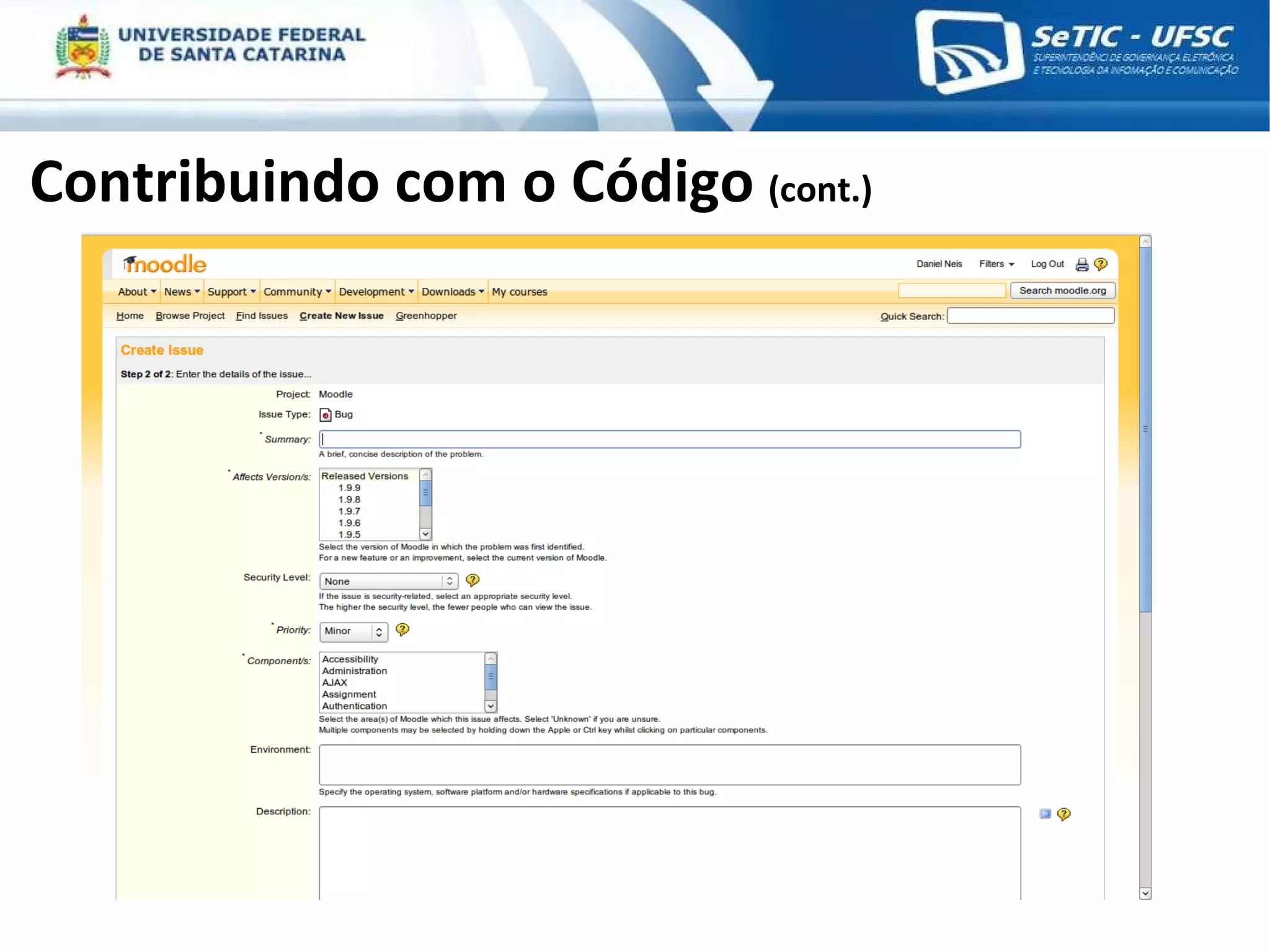 Contribuindo com o Código  (cont.) 