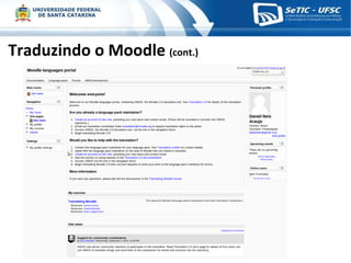 Traduzindo o Moodle  (cont.) 