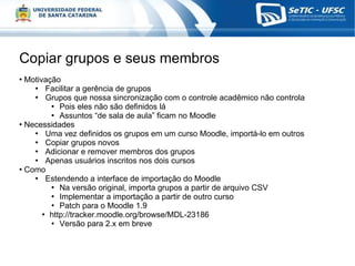 MoodleMoot Brasil 2011 - O Moodle na UFSC (Infraestrutura de TI)