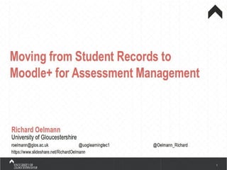 MoodleMoot19 Electronic Management of Assessment