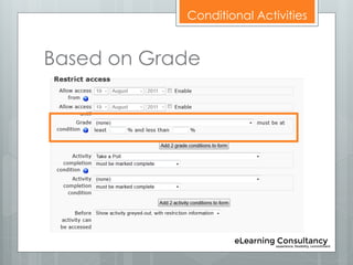 Conditional Activities
Based on Grade
 