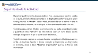 108
Seguimiento de la Actividad
 
