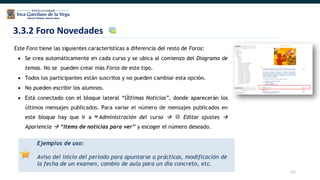 111
3.3.2 Foro Novedades
 