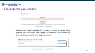 140
Configurando Cuestionario
 