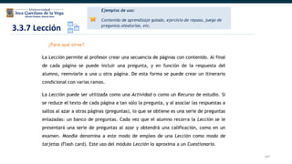 147
3.3.7 Lección
 