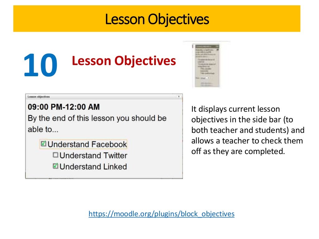 LessonObjectives 10 Lesson Objectives It