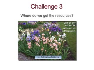 Challenge 3
Where do we get the resources?
 
