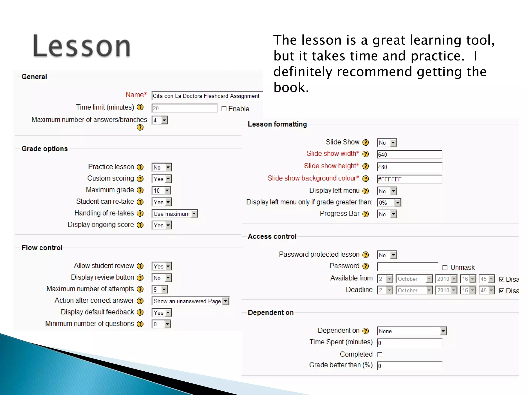 Quiz In addition to results you get item analysis. 
