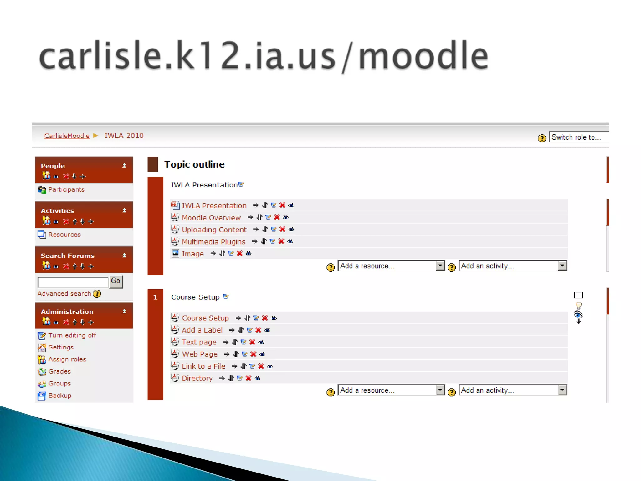 BlogYou can also view all course entries for the blog.  The one drawback is the you can only read them and cannot comment.  I have them do it so they have a written record of their writing improvement. 
