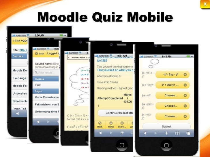 Moodle quiz mobile