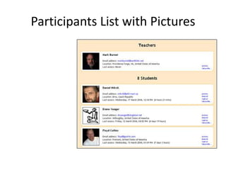 Participants List with Pictures
 