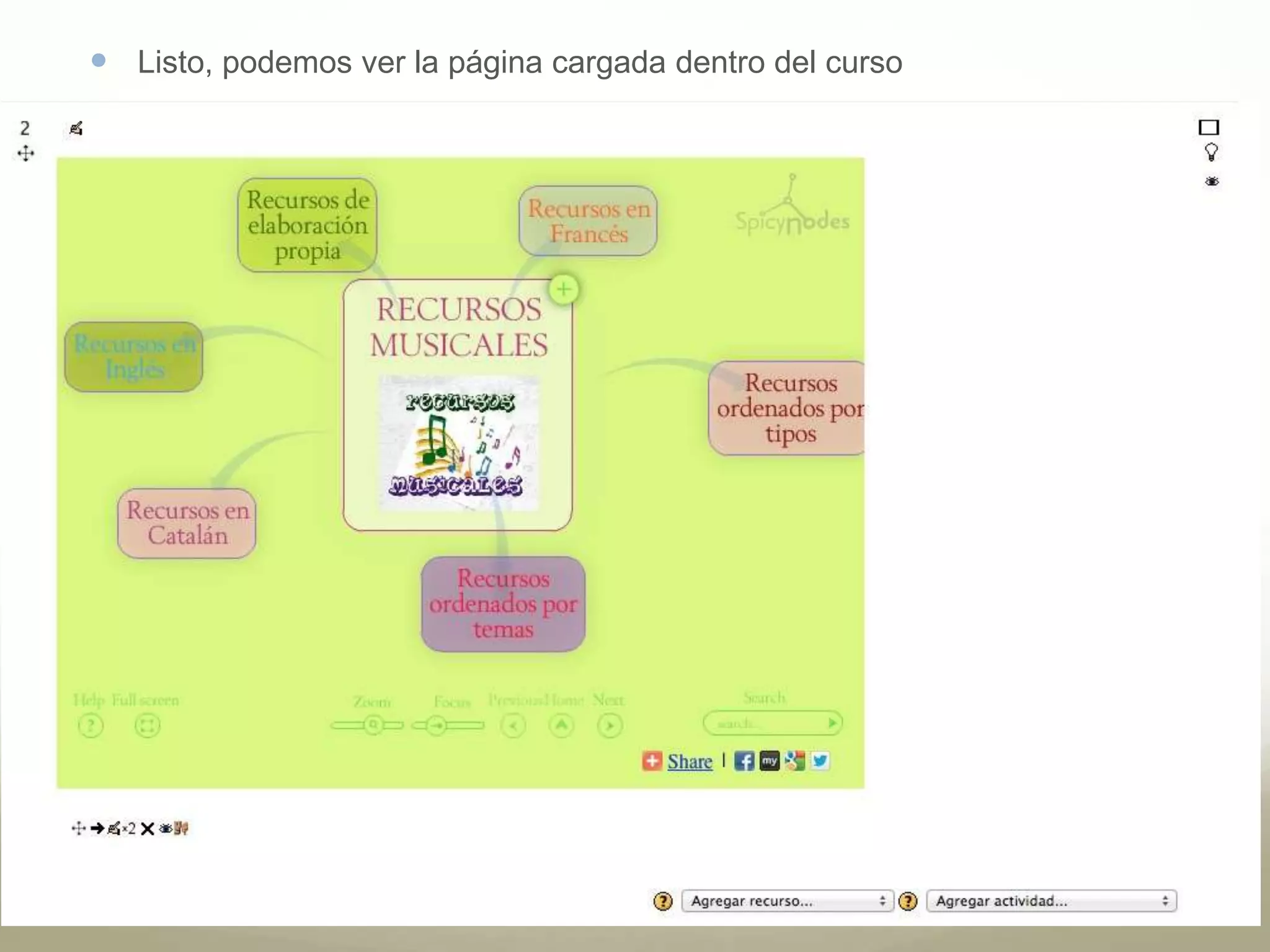  Listo, podemos ver la página cargada dentro del curso 
 