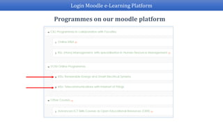 Login Moodle e-Learning Platform
Programmes on our moodle platform
 