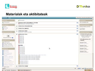 Materialak eta aktibitateak 